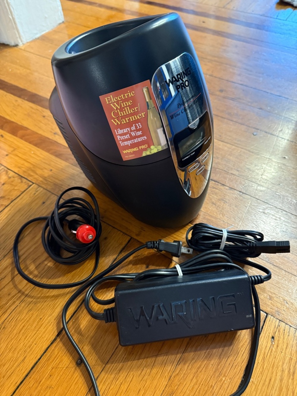 New and Unused Waring Pro Portable Wine Chiller & Warmer — Black